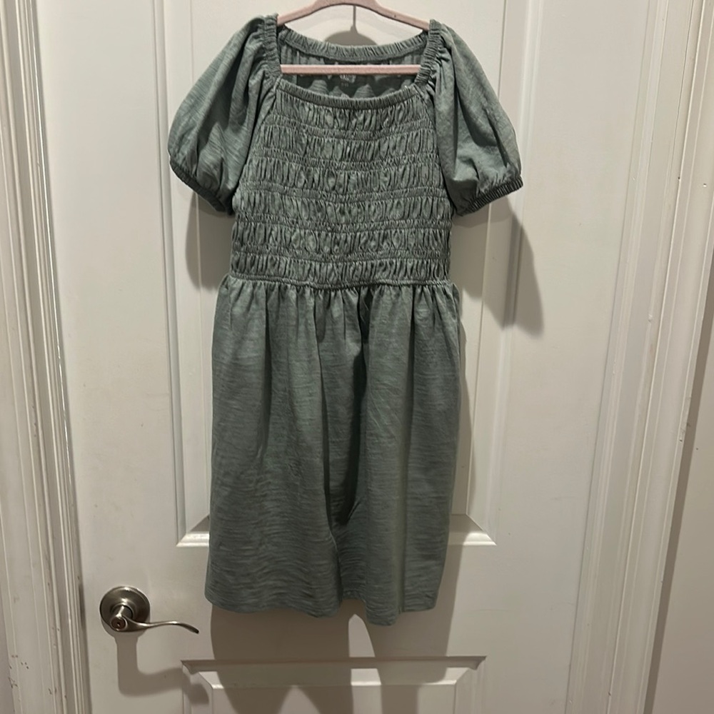 GAP Kids Green Puff Sleeve Sundress